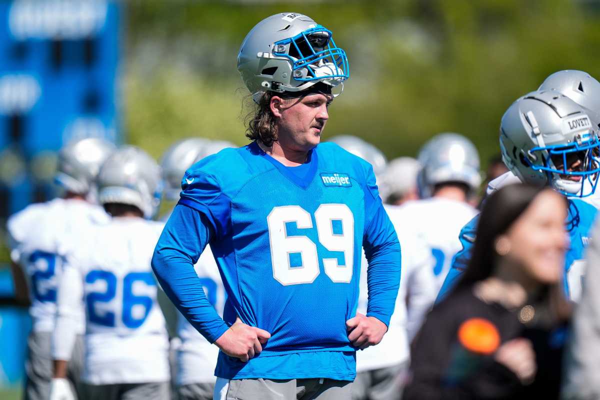 Detroit Lions offensive lineman Tate Ratledge