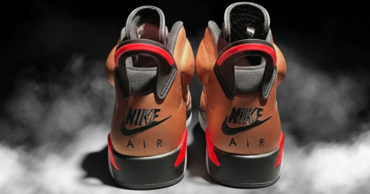 orange and black jordans 6