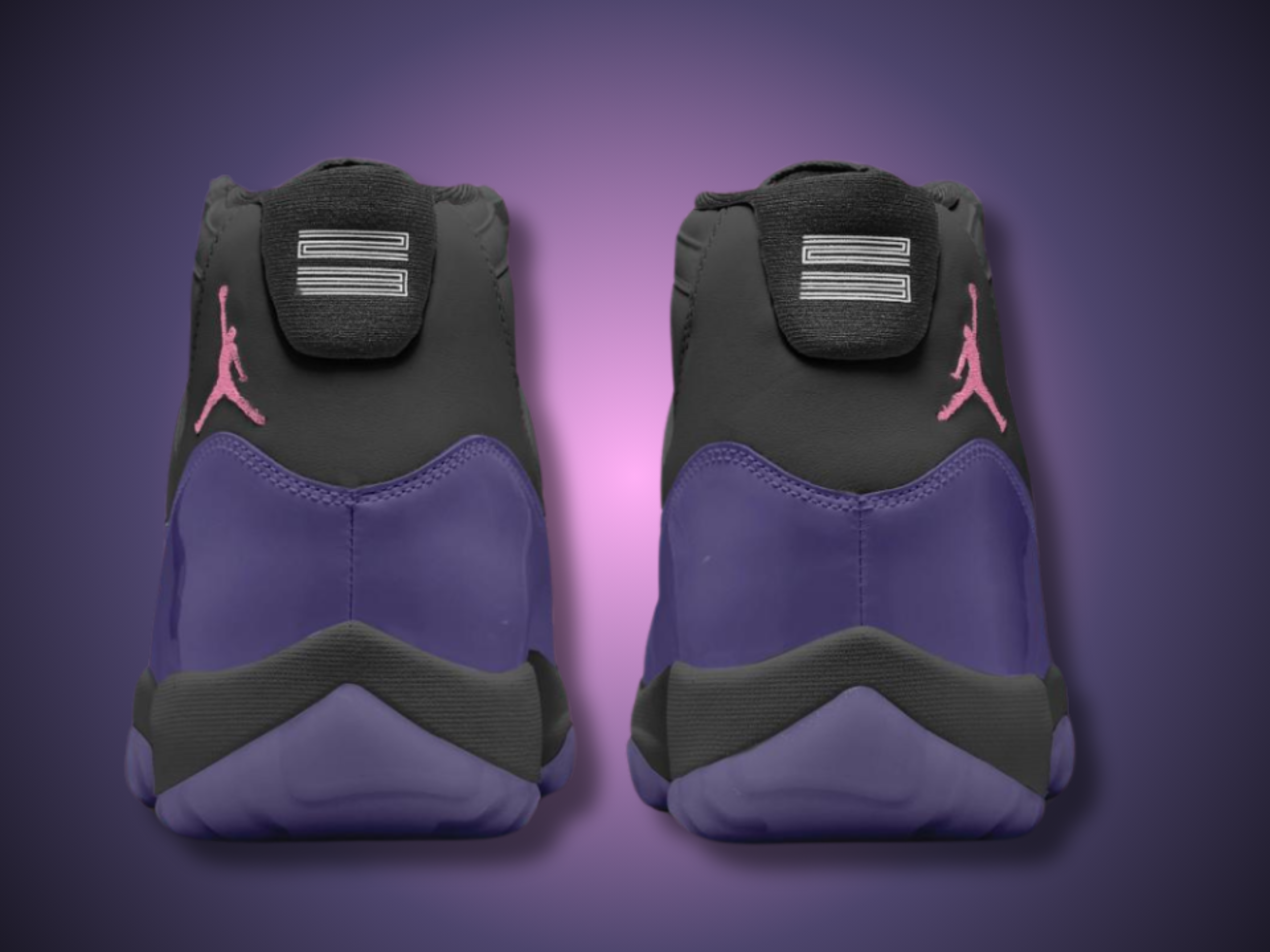 black purple jordan 11