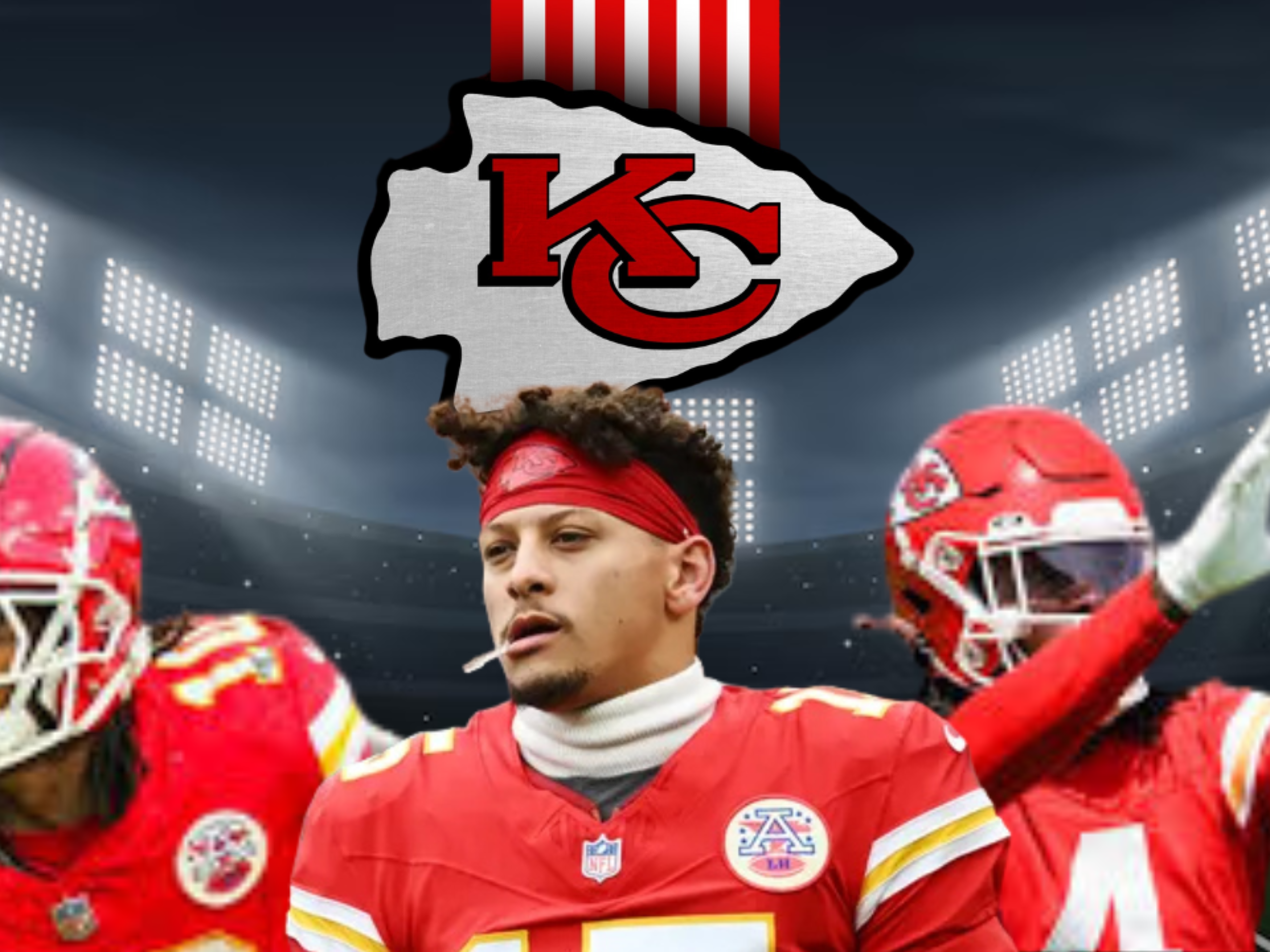 Patrick Mahomes, Isiah Pacheco, Rashee Rice
