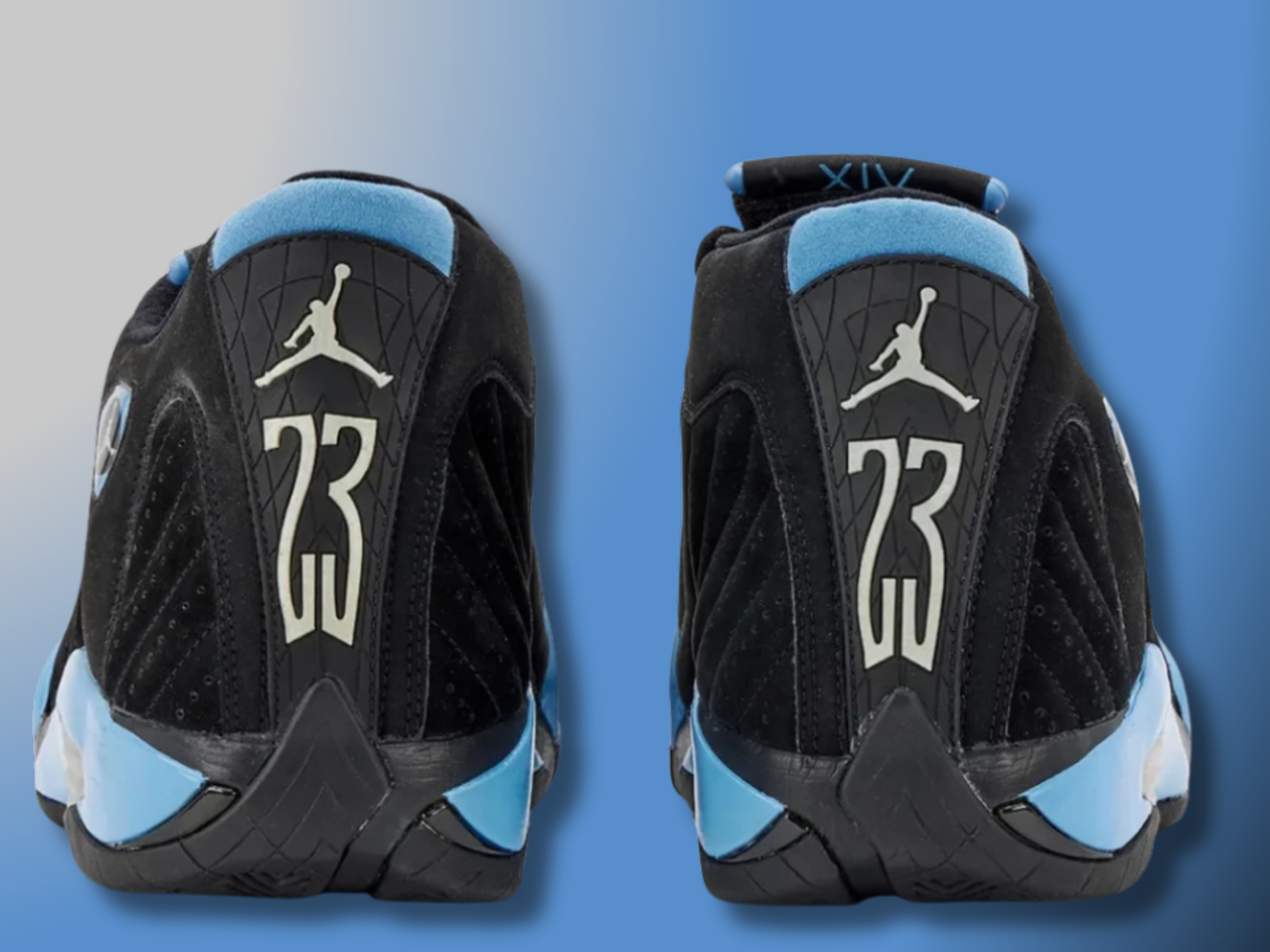 blue & white jordans 14