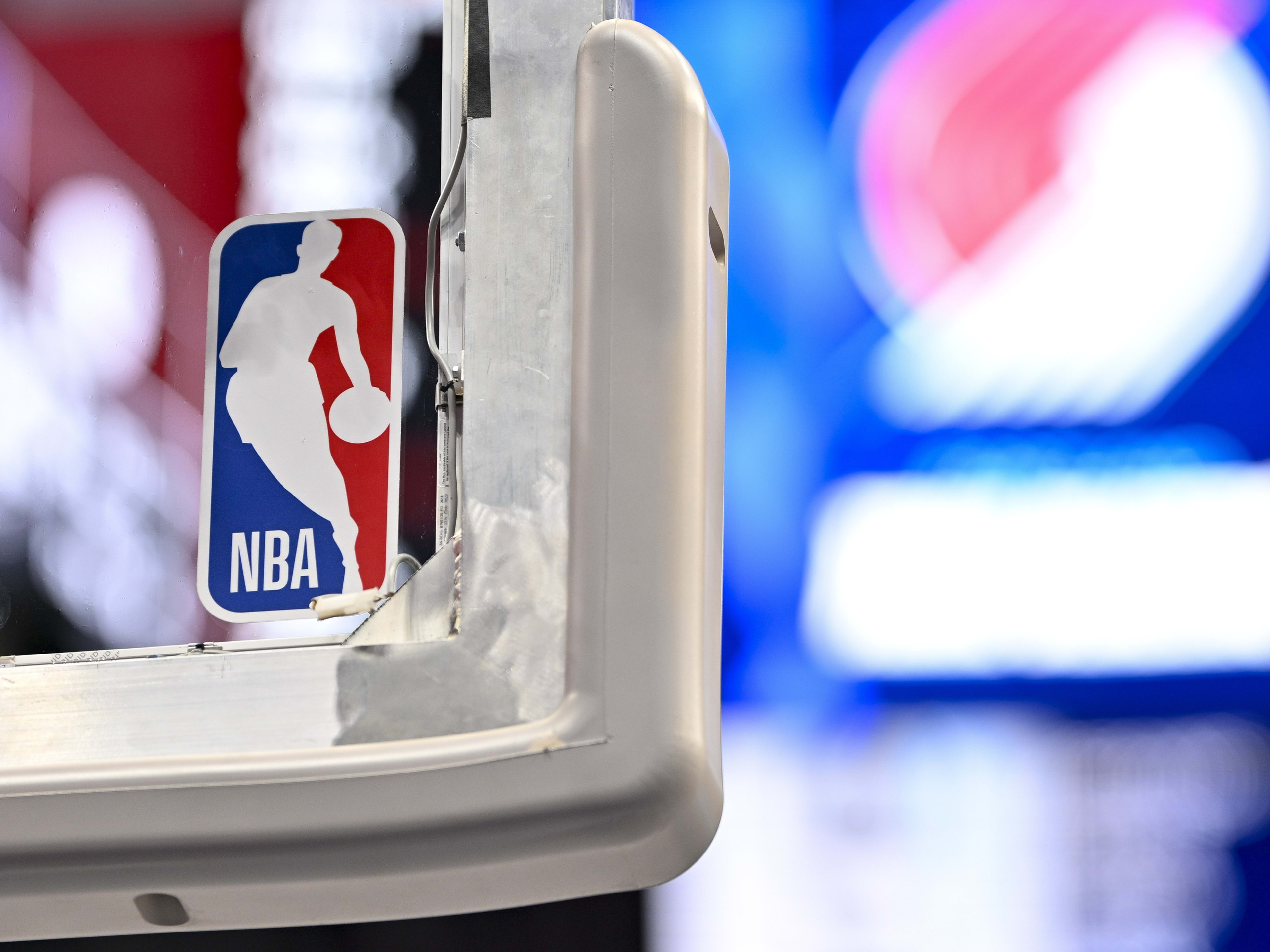 NBA logo at the American Airlines Center in Dallas
