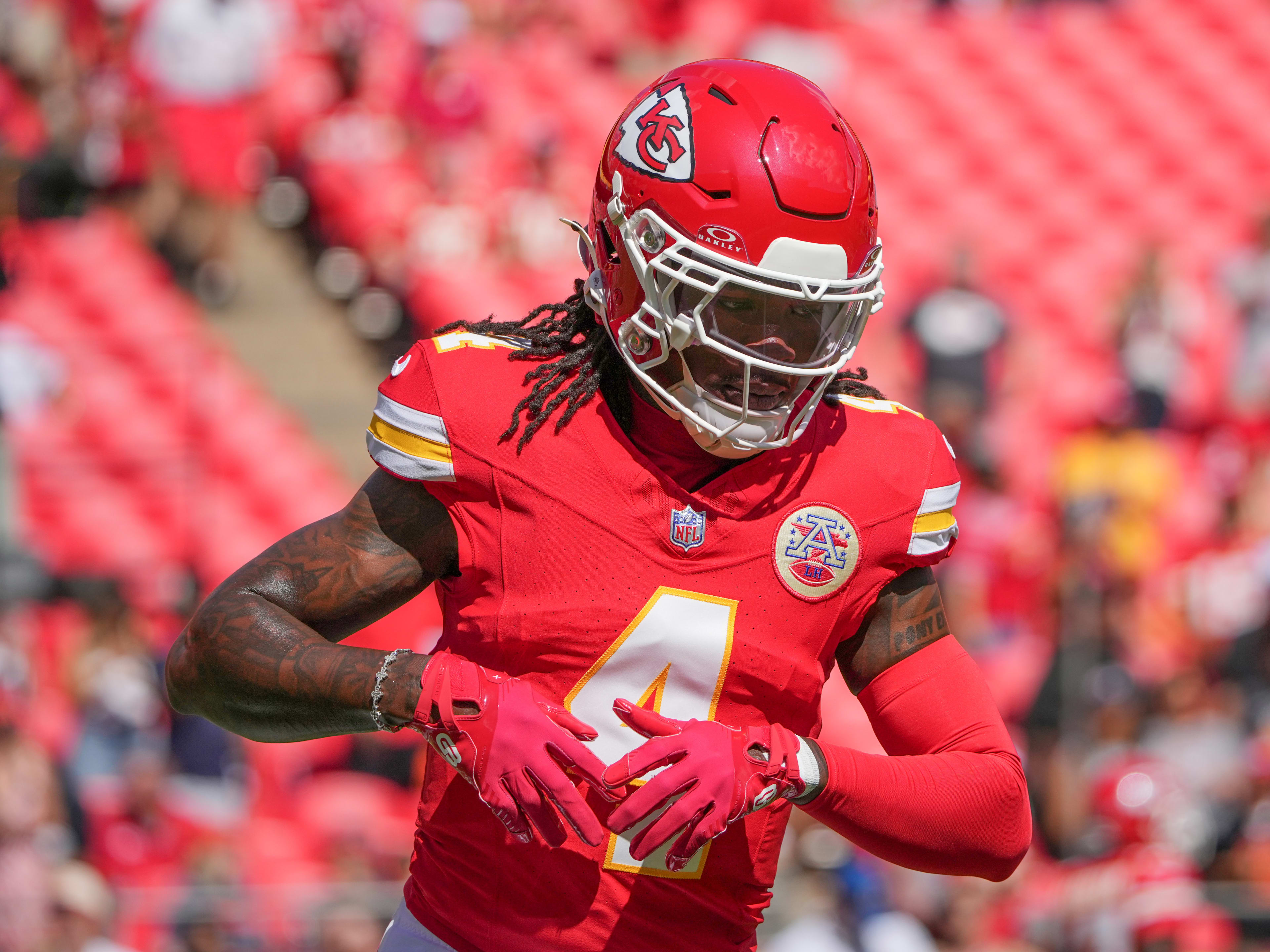 Kansas City Chiefs wide receiver Rashee Rice (4)