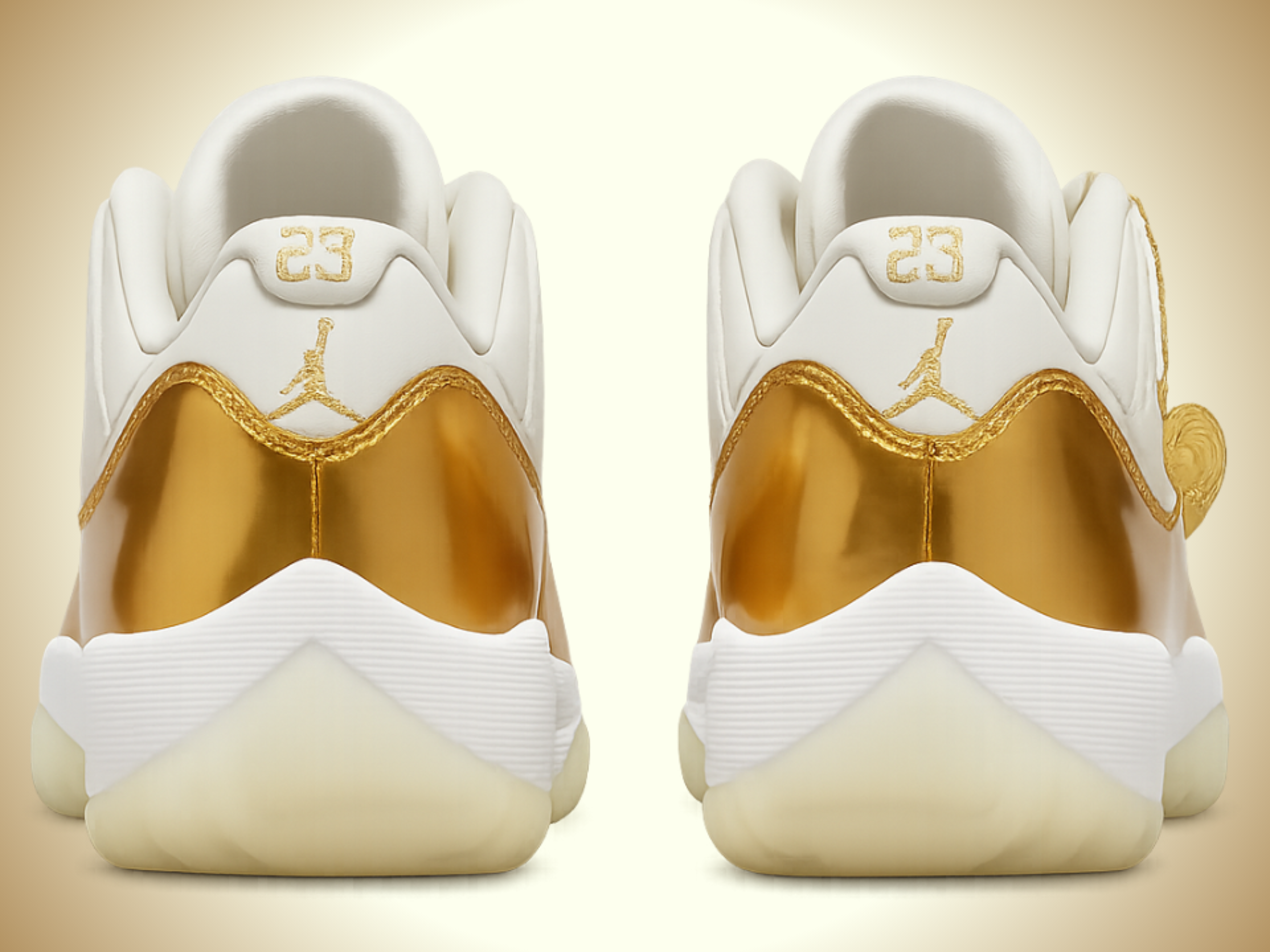 white and gold jordan 11 release date