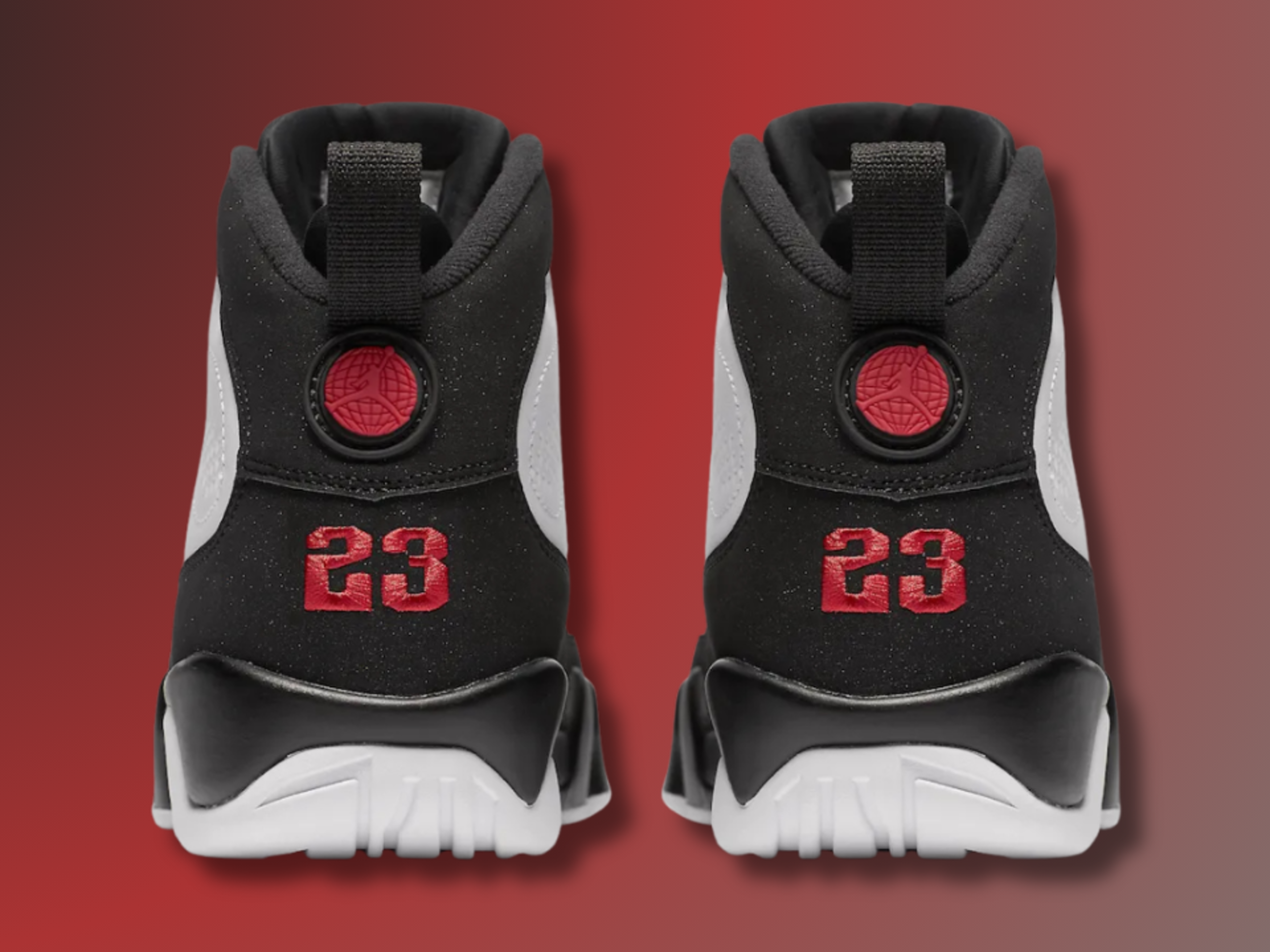 black and red jordan space jams