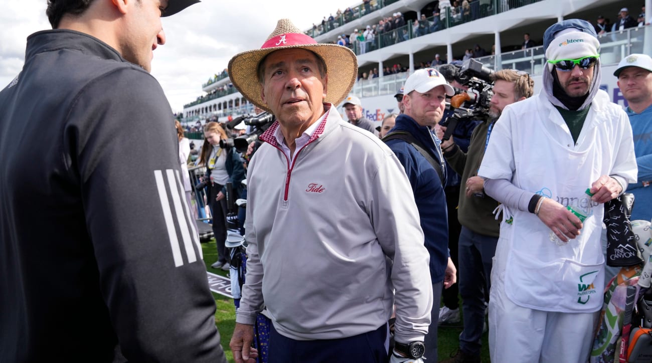 Nick Saban attends the WHOOP Shot at Glory at TPC Scottsdale.