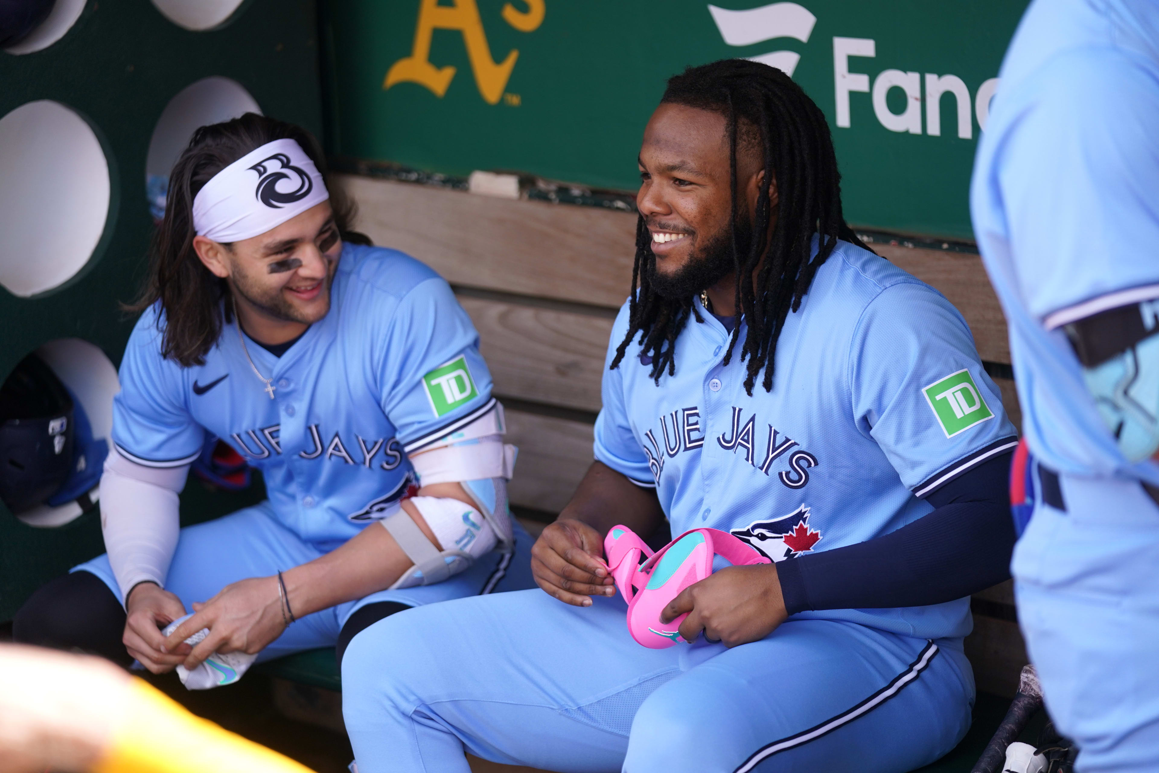 Toronto Blue Jays shortstop Bo Bichette and first baseman Vladimir Guerrero Jr.