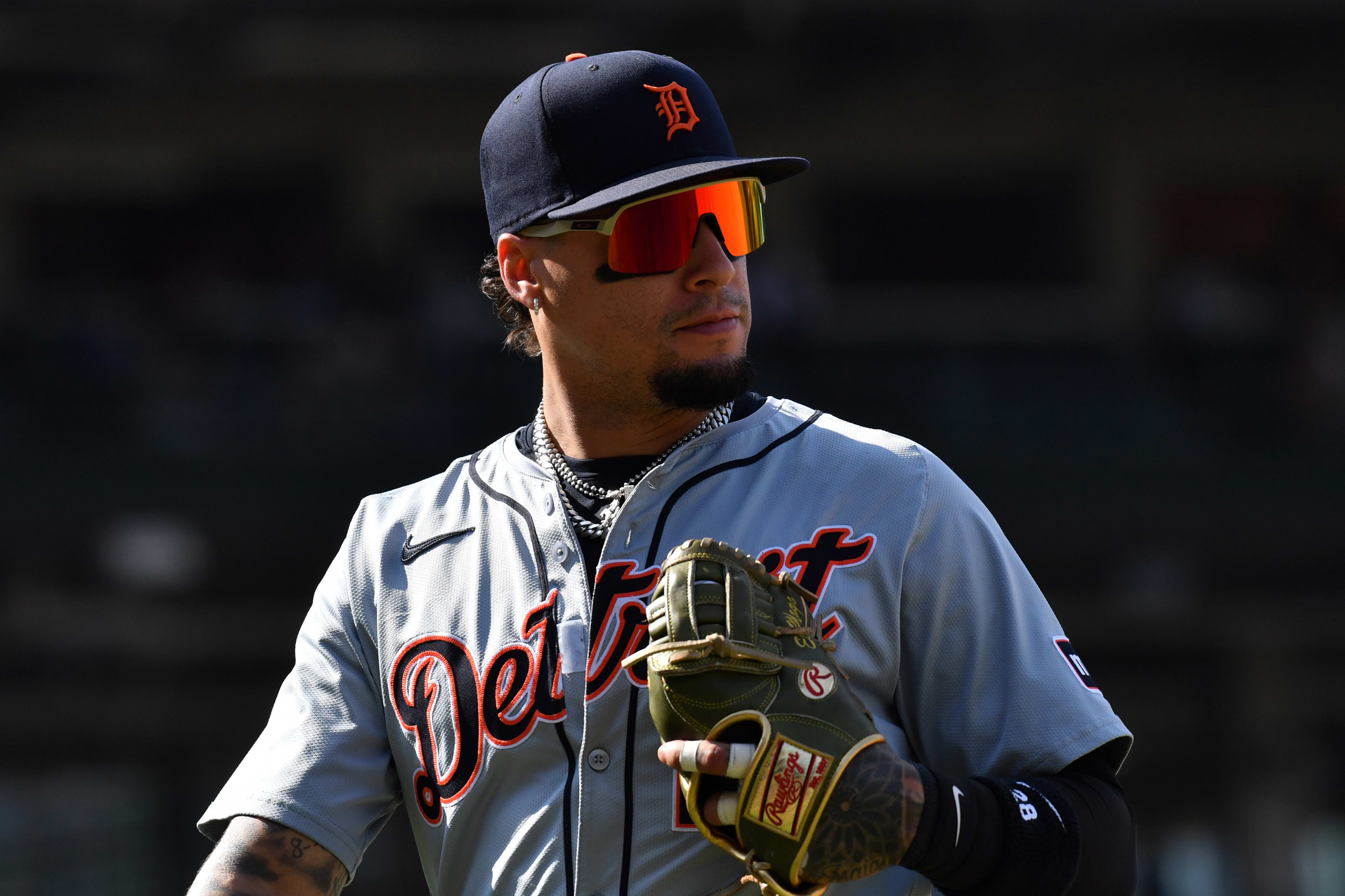 Detroit Tigers shortstop Javier Baez (28)