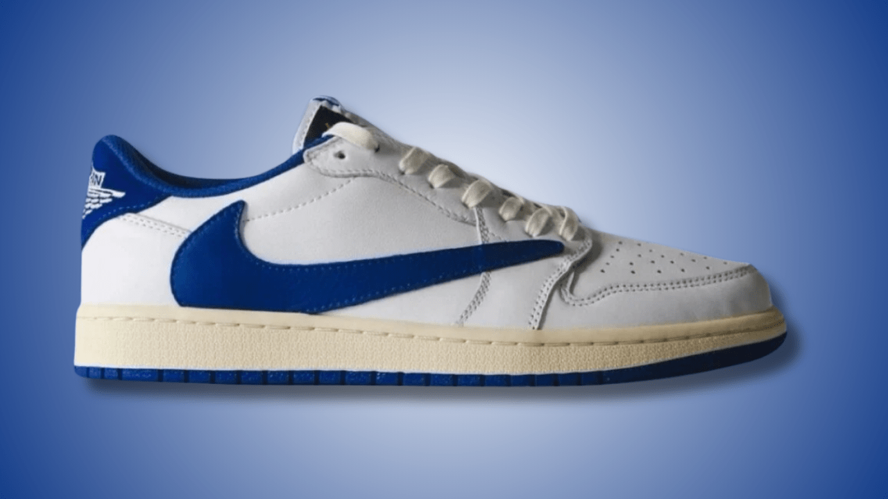 Travis Scott x Fragment Air Jordan 1 Low Sail Military Blue