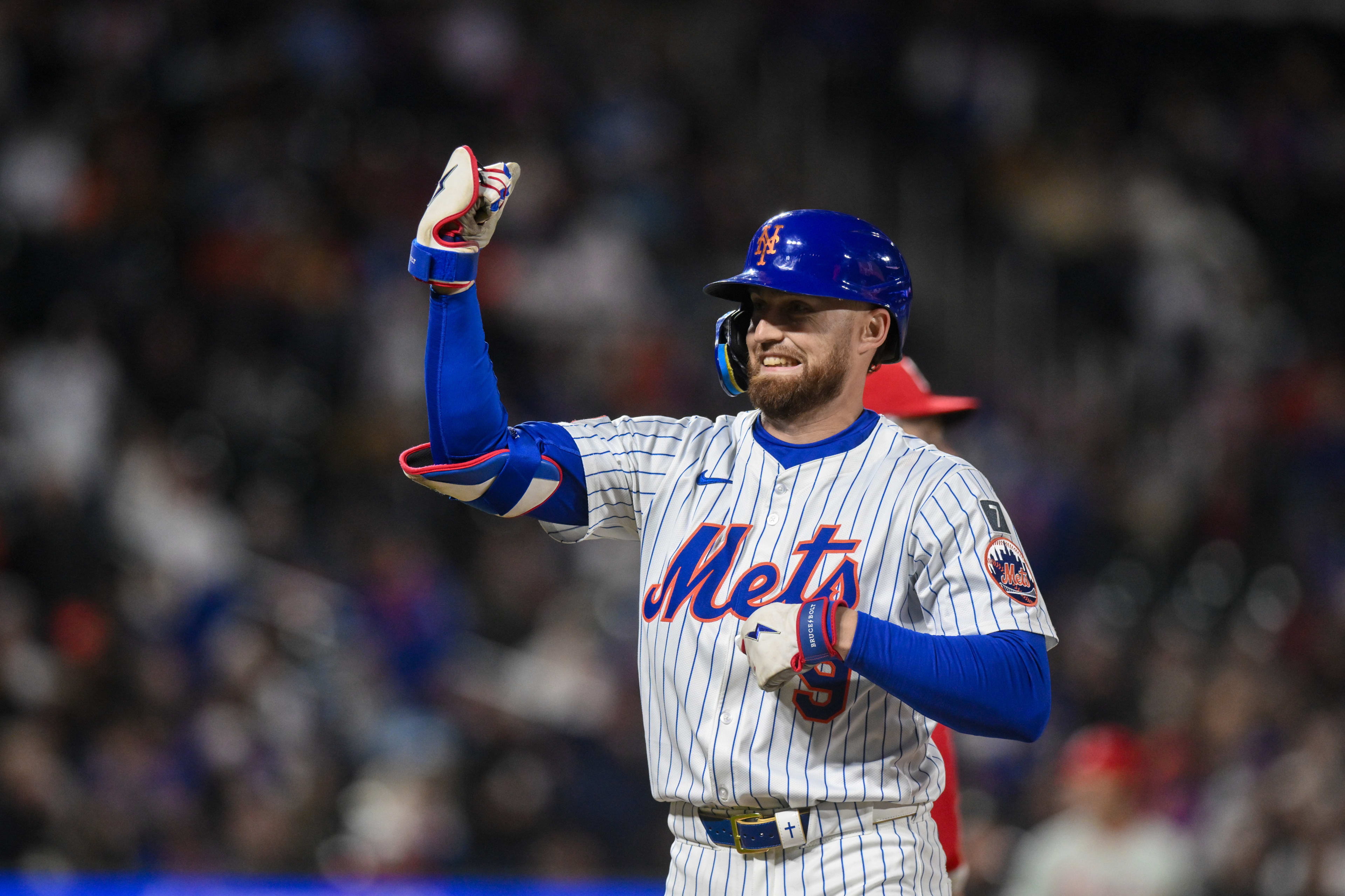 New York Mets left fielder Brandon Nimmo (9)