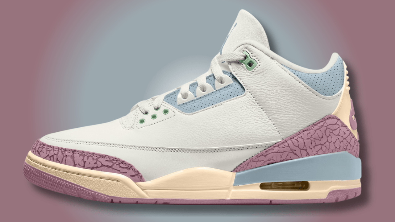 purple and pink jordan 3s