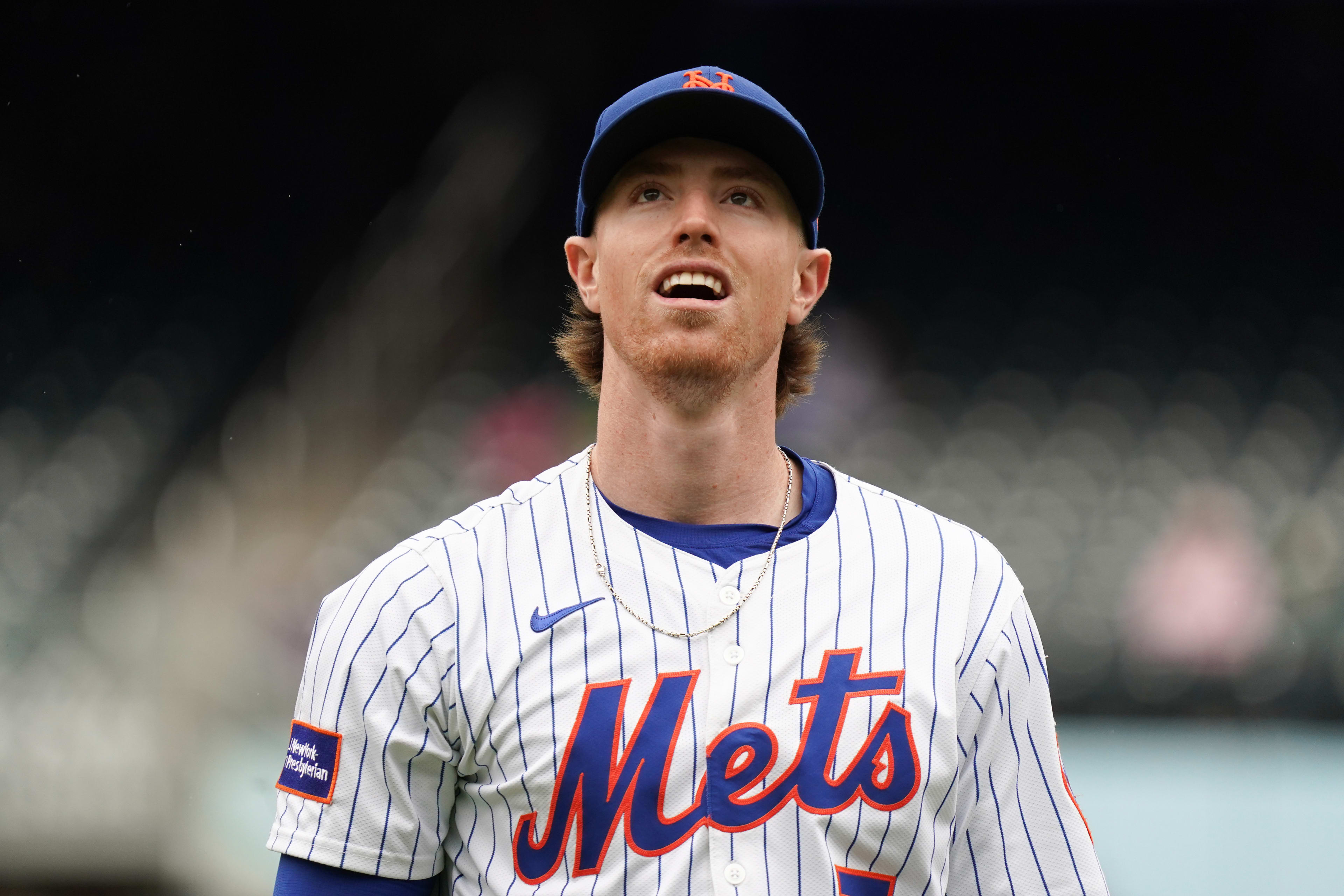 New York Mets third baseman Brett Baty (7)
