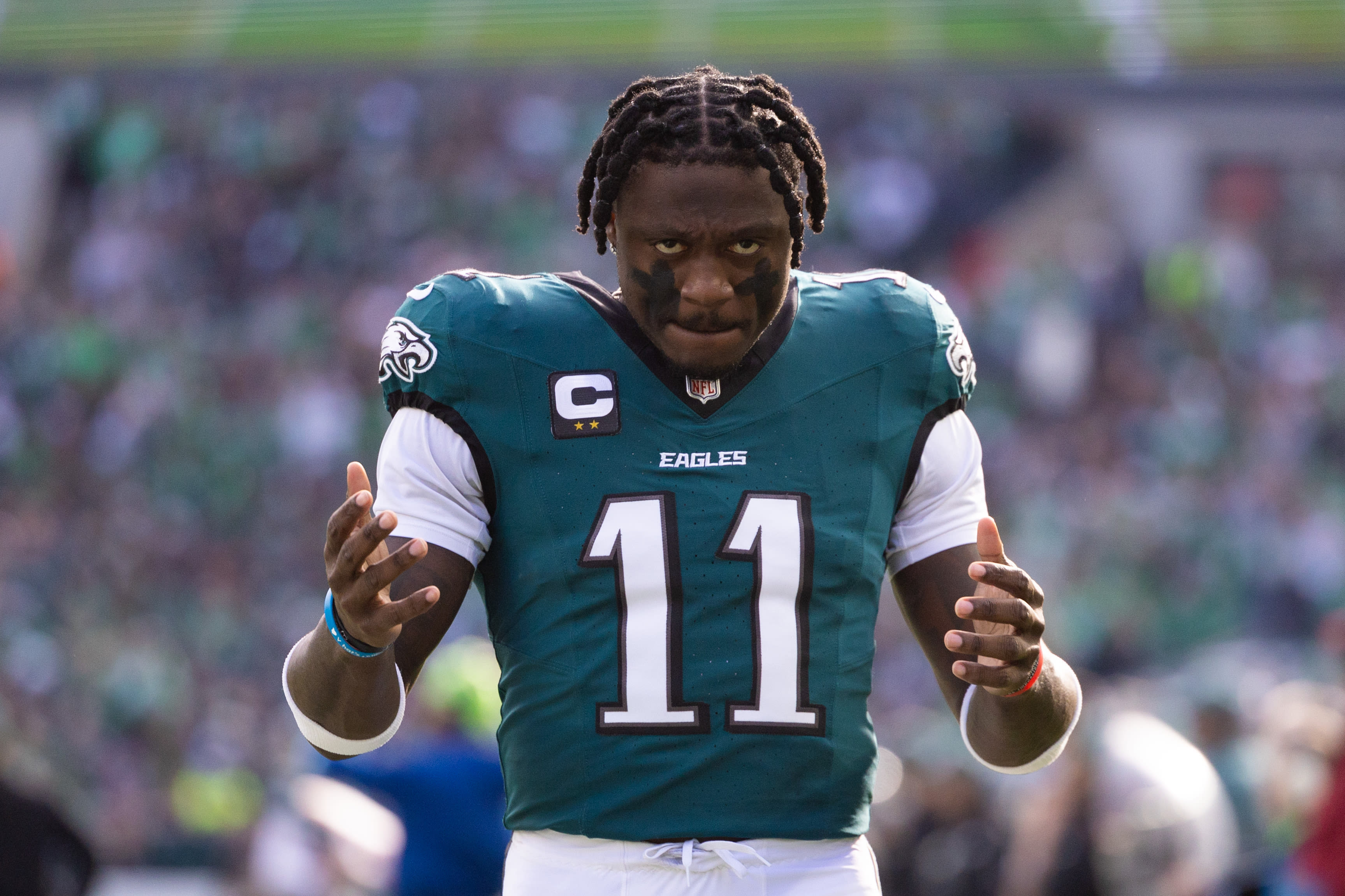 A.J. Brown Addresses 'Worry' Level Over Philadelphia Eagles Stats Ahead of  NFC Championship Game - Athlon Sports