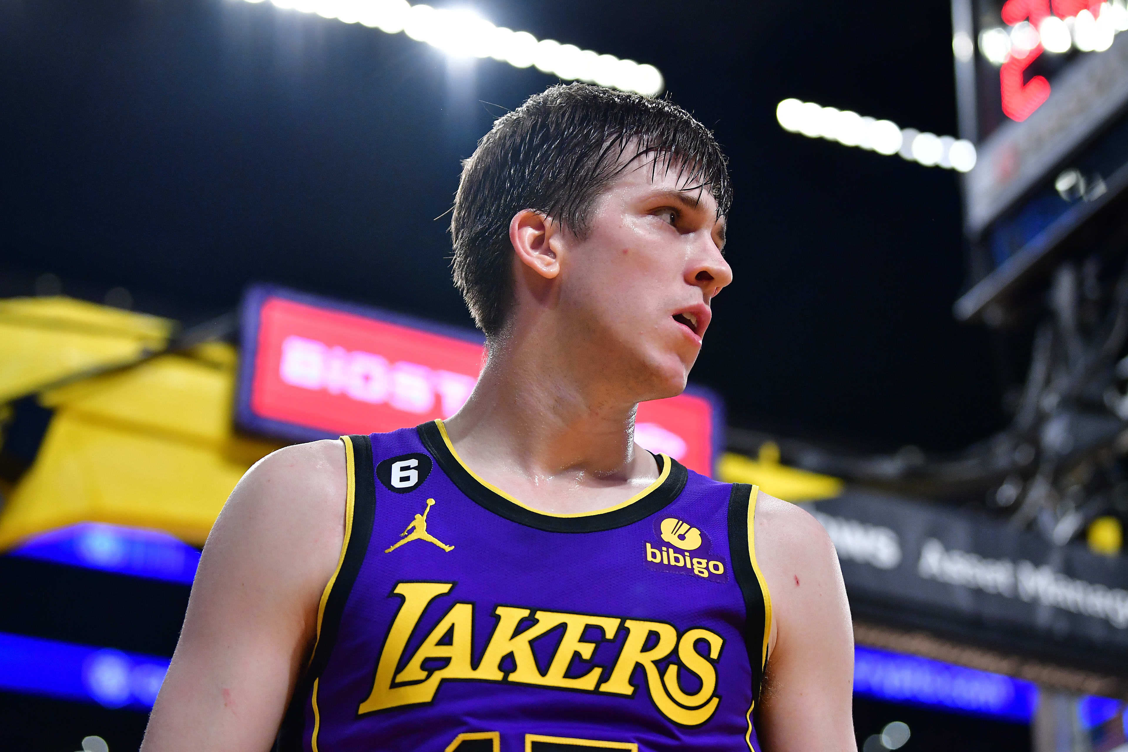 Los Angeles Lakers guard Austin Reaves (15).

