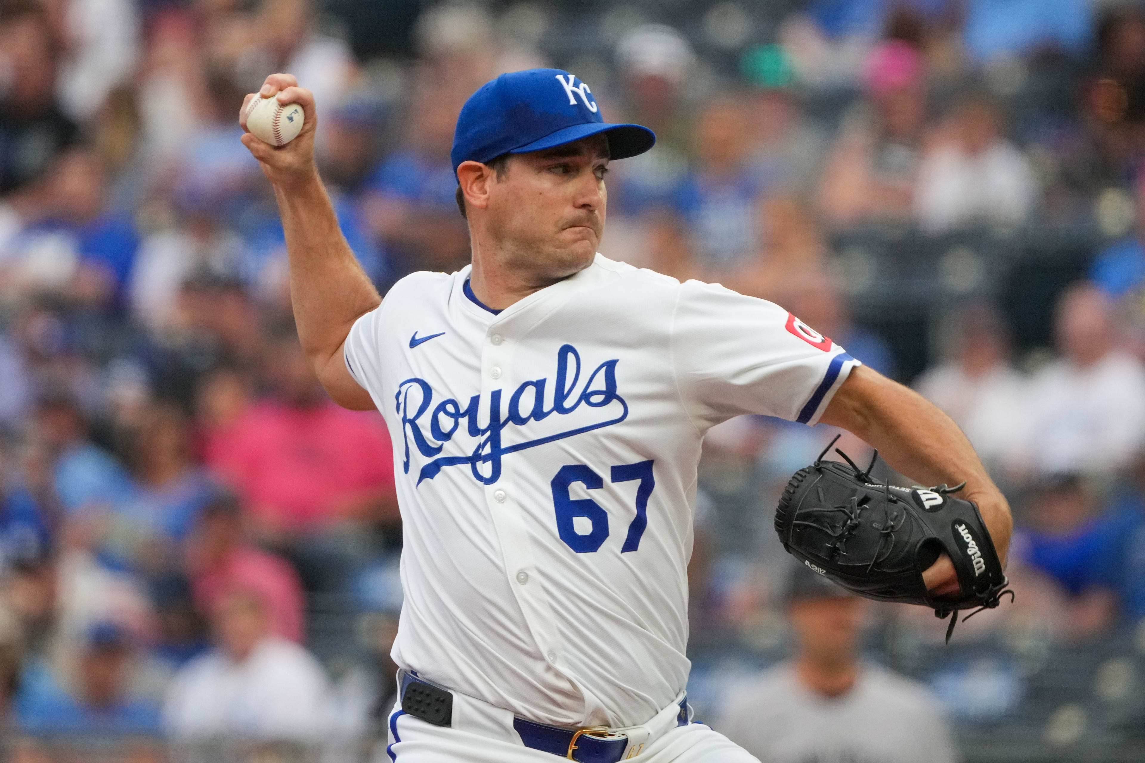 Kansas City Royals starting pitcher Seth Lugo, Boston Red Sox