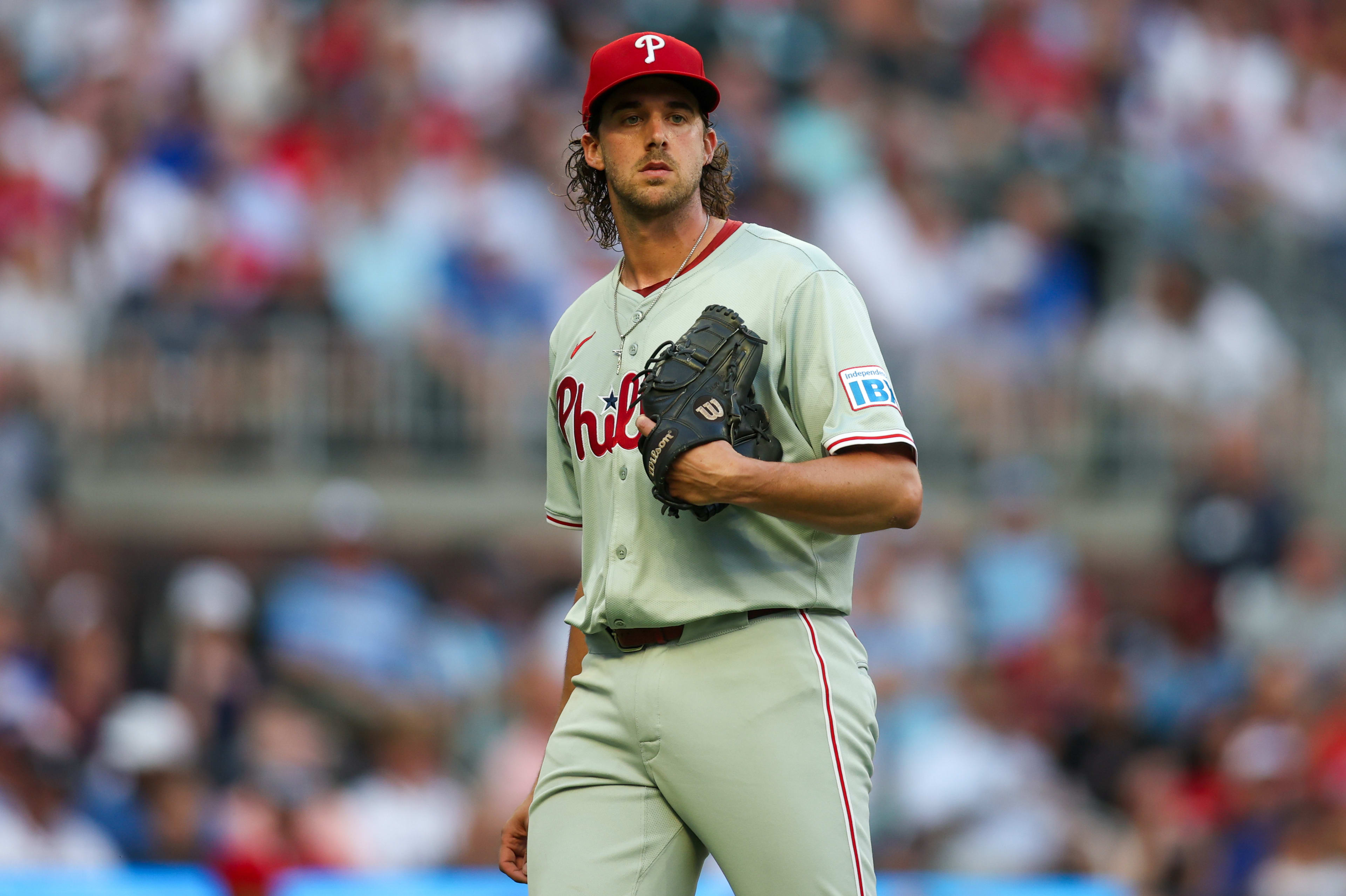 Philadelphia Phillies starting pitcher Aaron Nola (27)