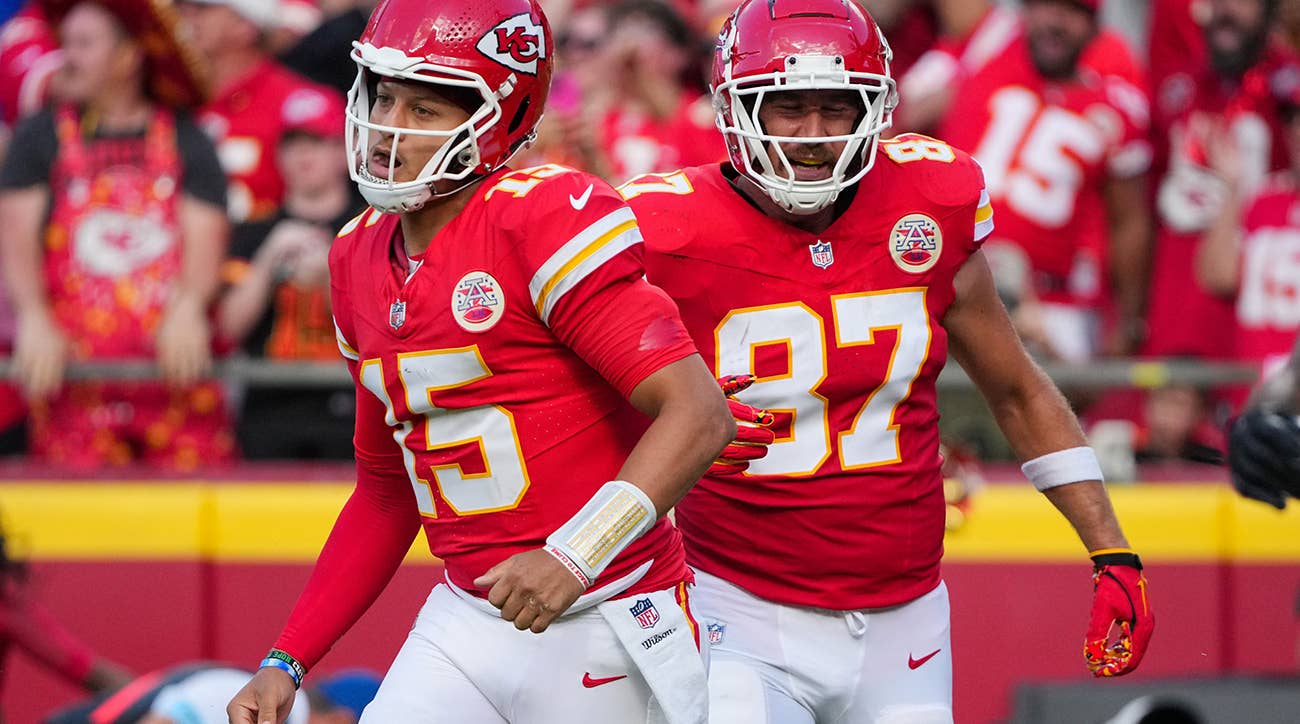 Kansas City Chiefs quarterback Patrick Mahomes and tight end Travis Kelce.