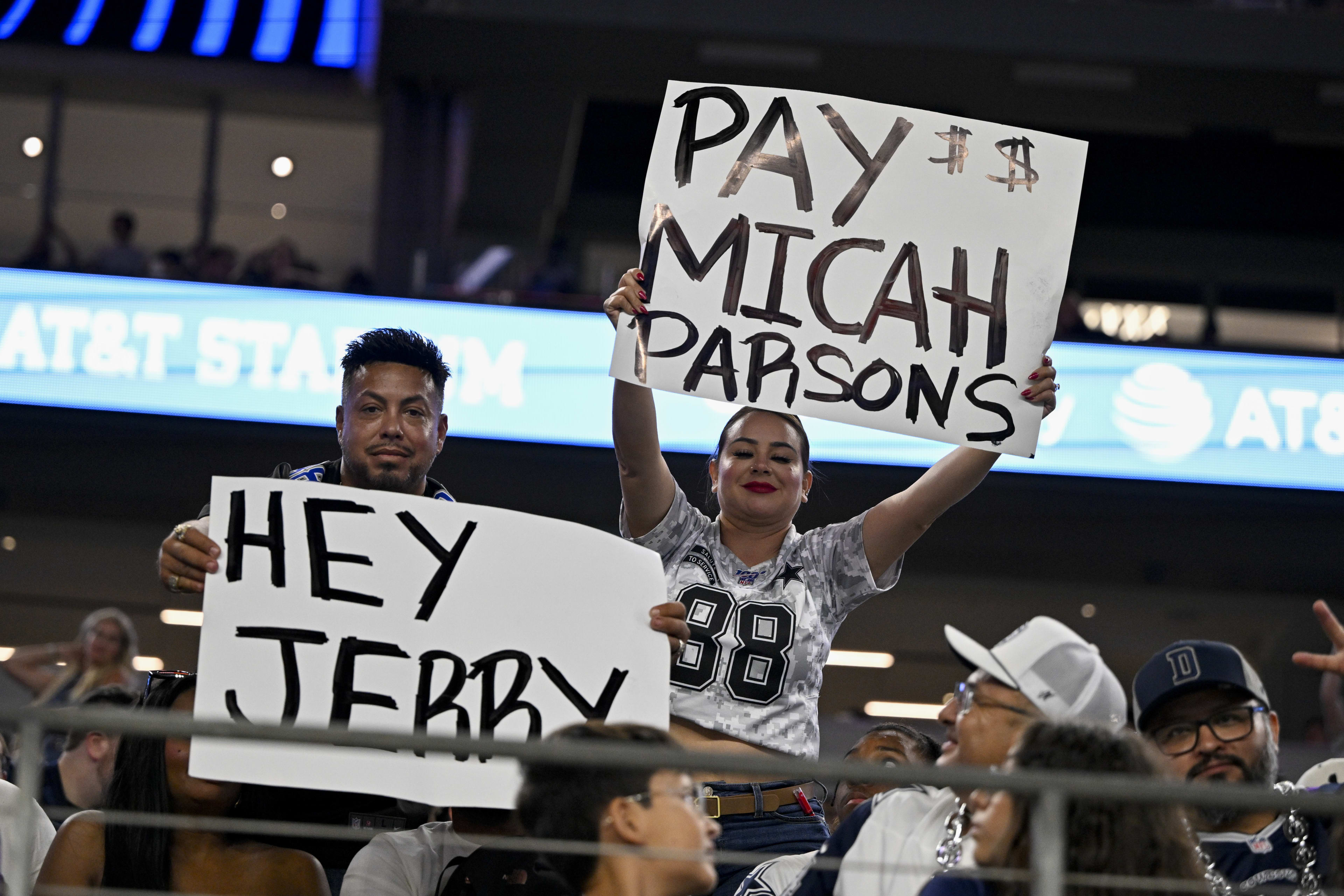 "The League Would Know" Jerry Jones Discloses Personal Micah Parsons Information On YouTube Channel (Watch) 3 Dallas Cowboys fans let owner Jerry Jones know where they stand on Micah Parsons' contract dispute Kirby Lee-Imagn Images