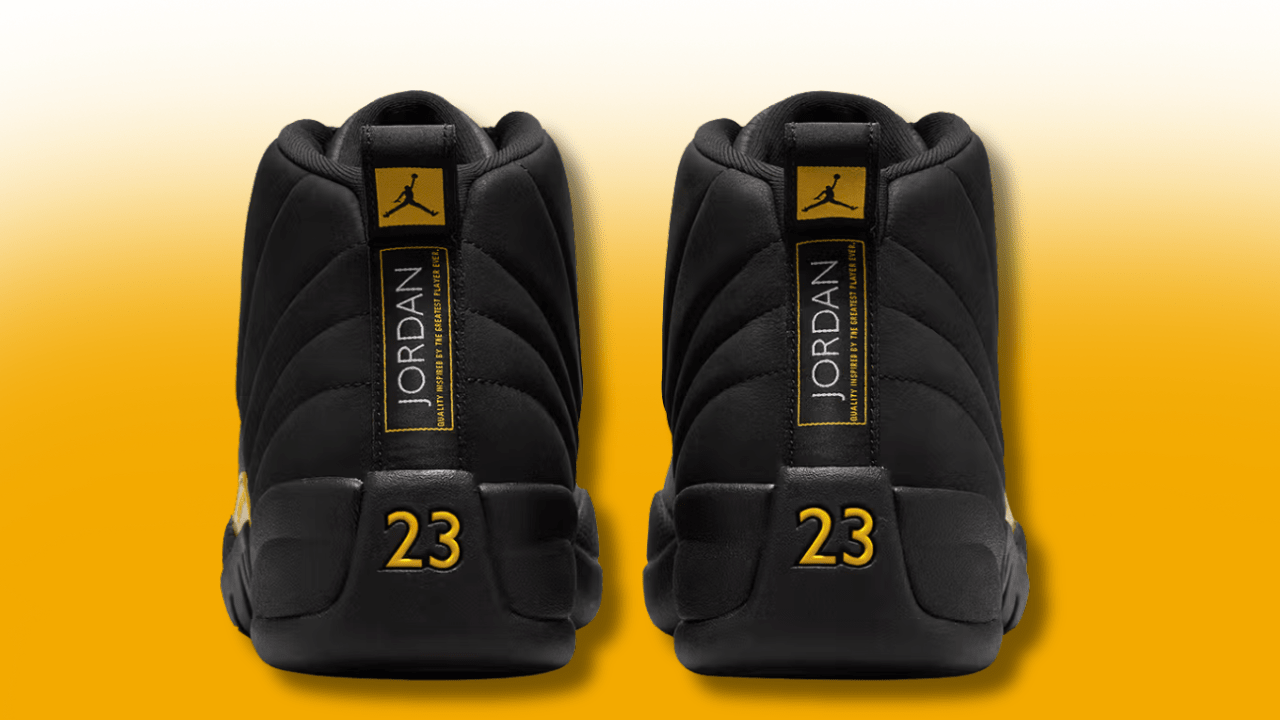 Jordan 12 Black Taxi Yellow Sneaker Air Jordan 12 University Gold