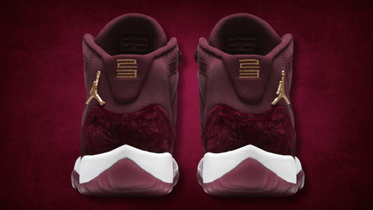 maroon velvet jordans 11