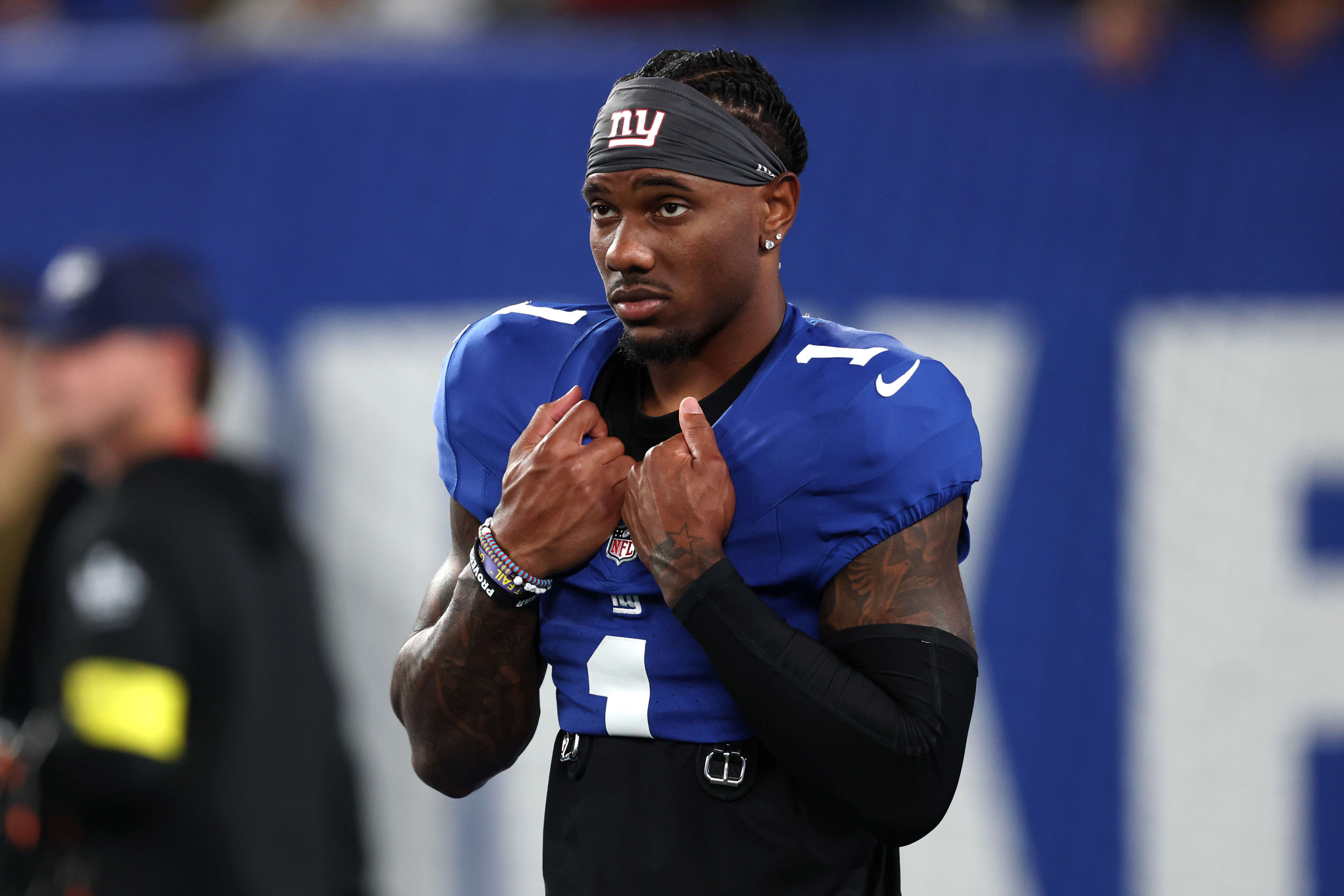New York Giants wide receiver Malik Nabers (1).