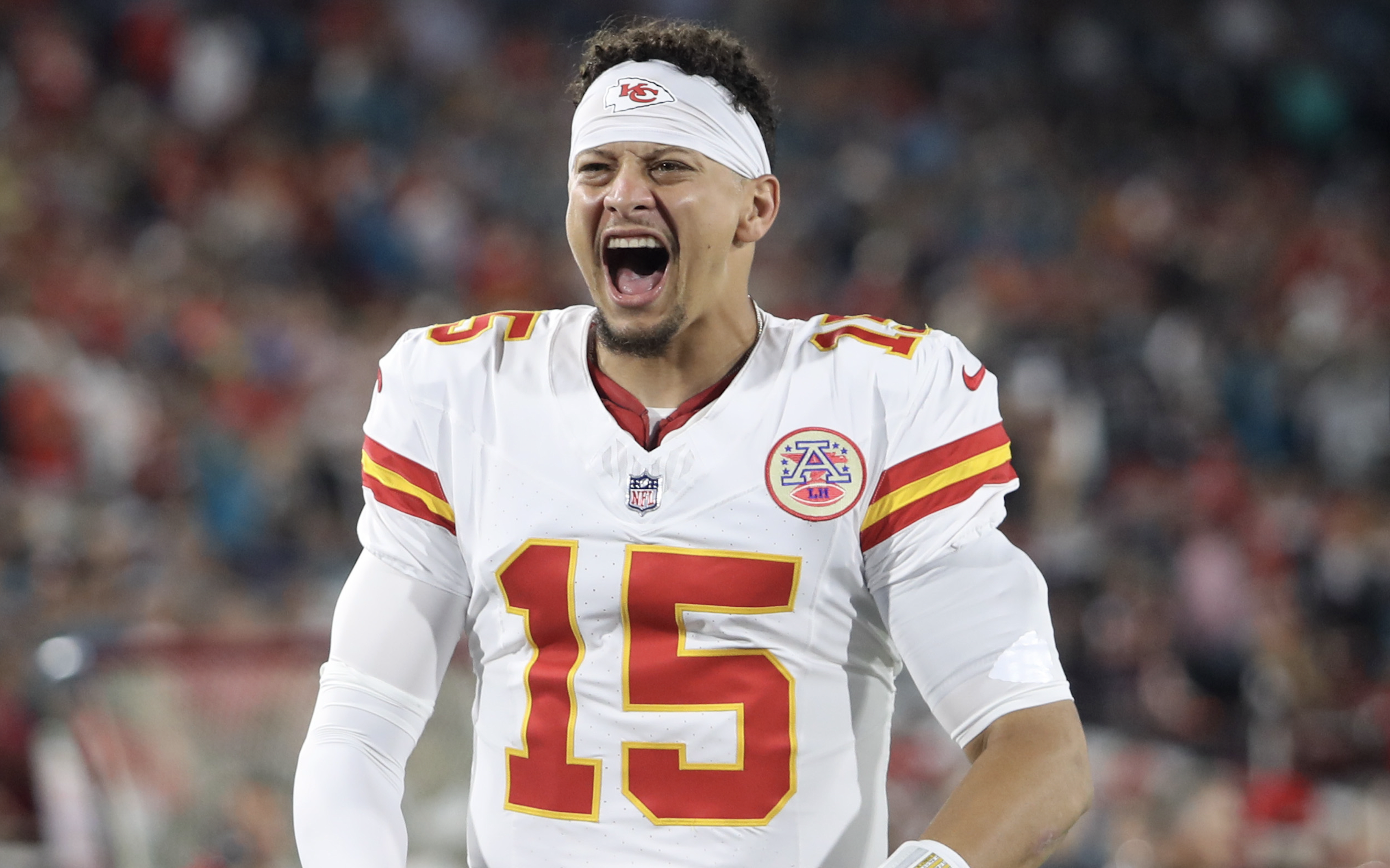 Kansas City Chiefs quarterback Patrick Mahomes against the Jacksonville Jaguars