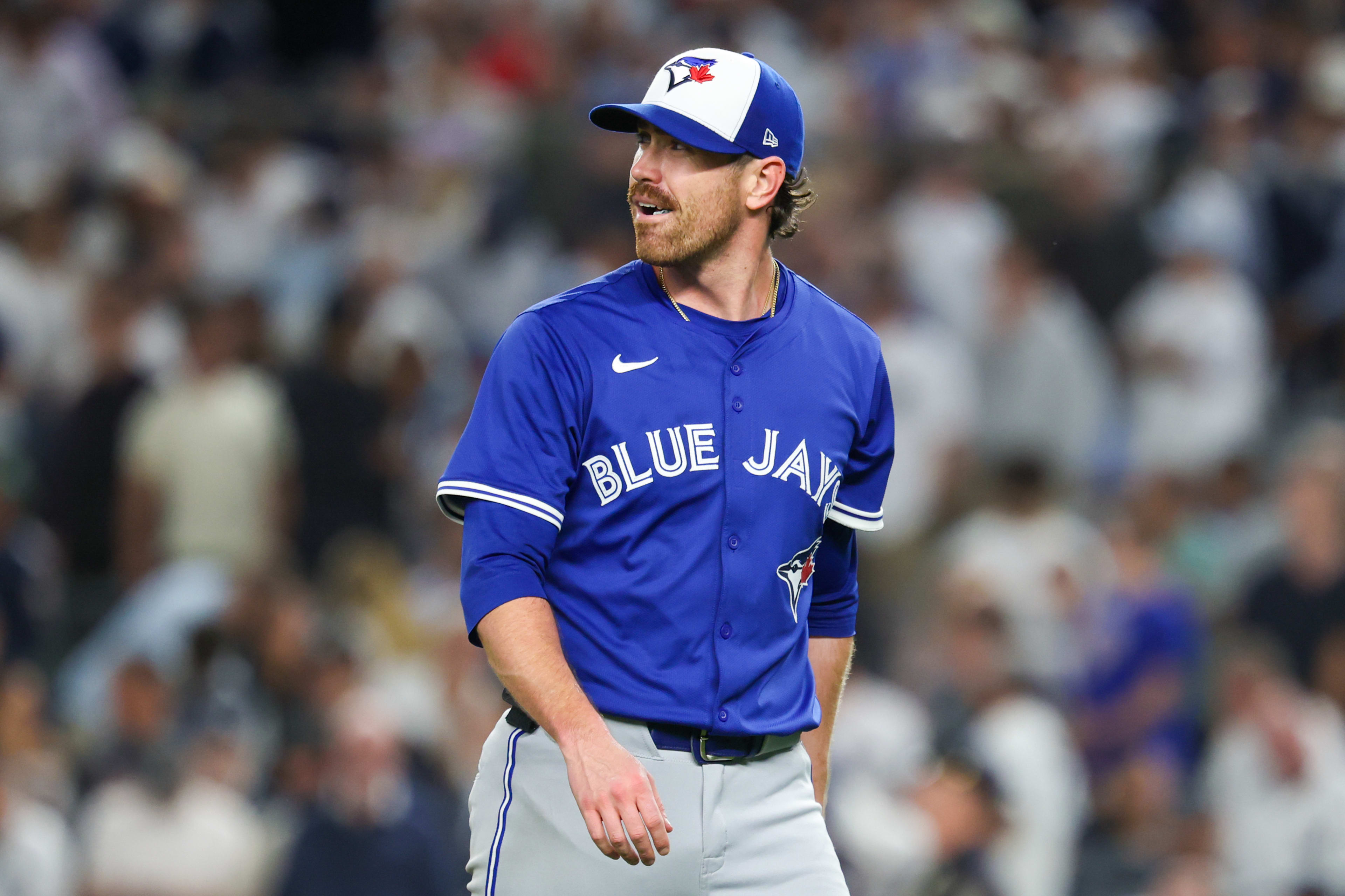 Toronto Blue Jays starting pitcher Shane Bieber (57)