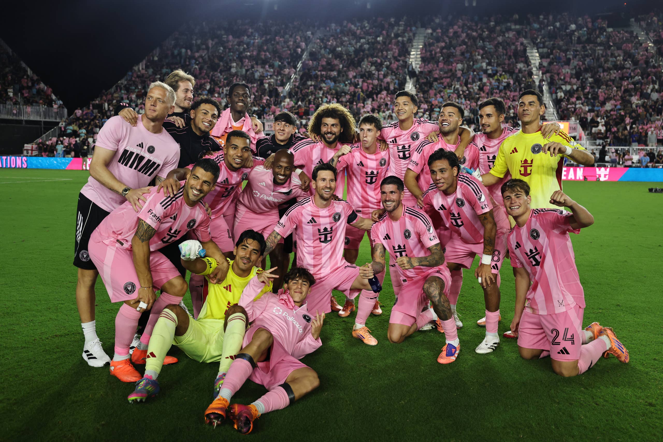 Lionel Messi #10 of Inter Miami CF and teammates.