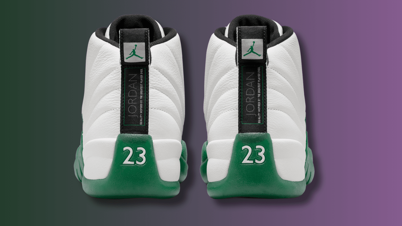 jordans 12 green and white