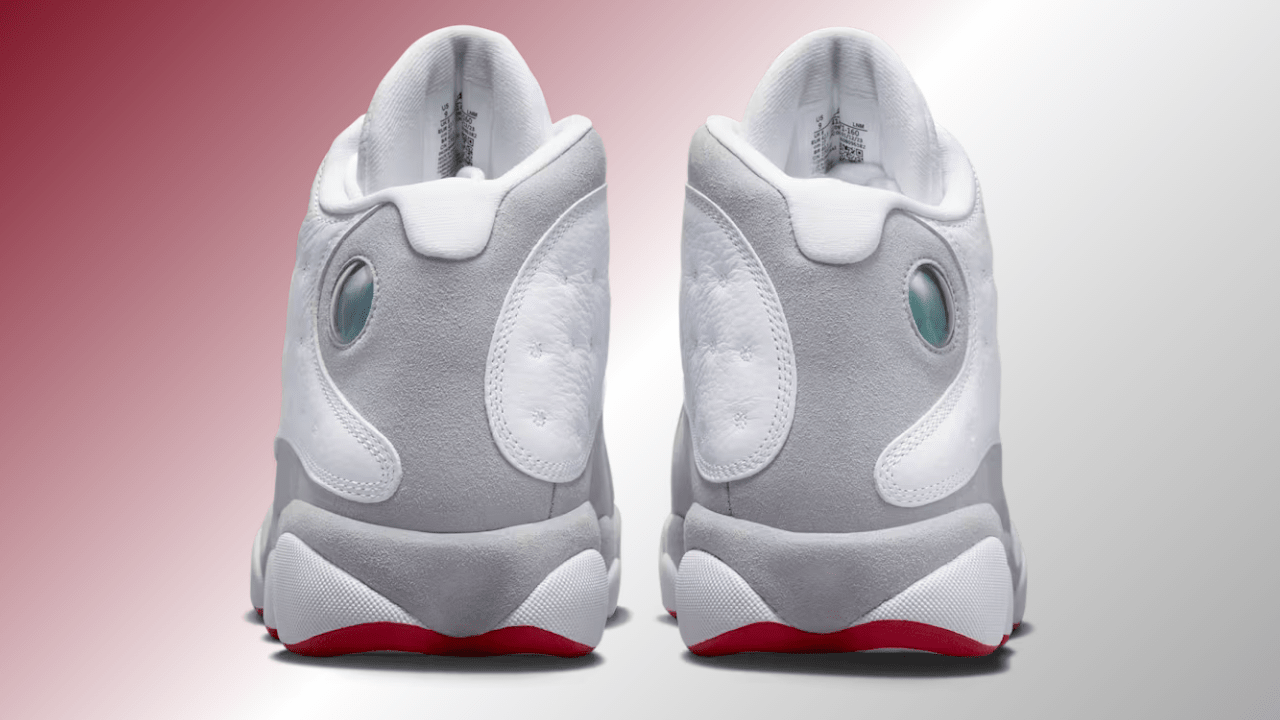 gray and pink jordan 13