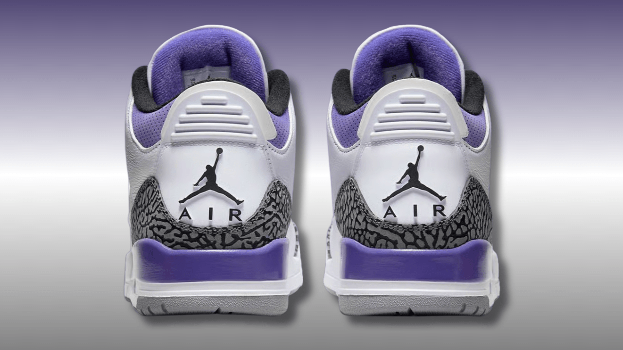 jordan 3 purple and white