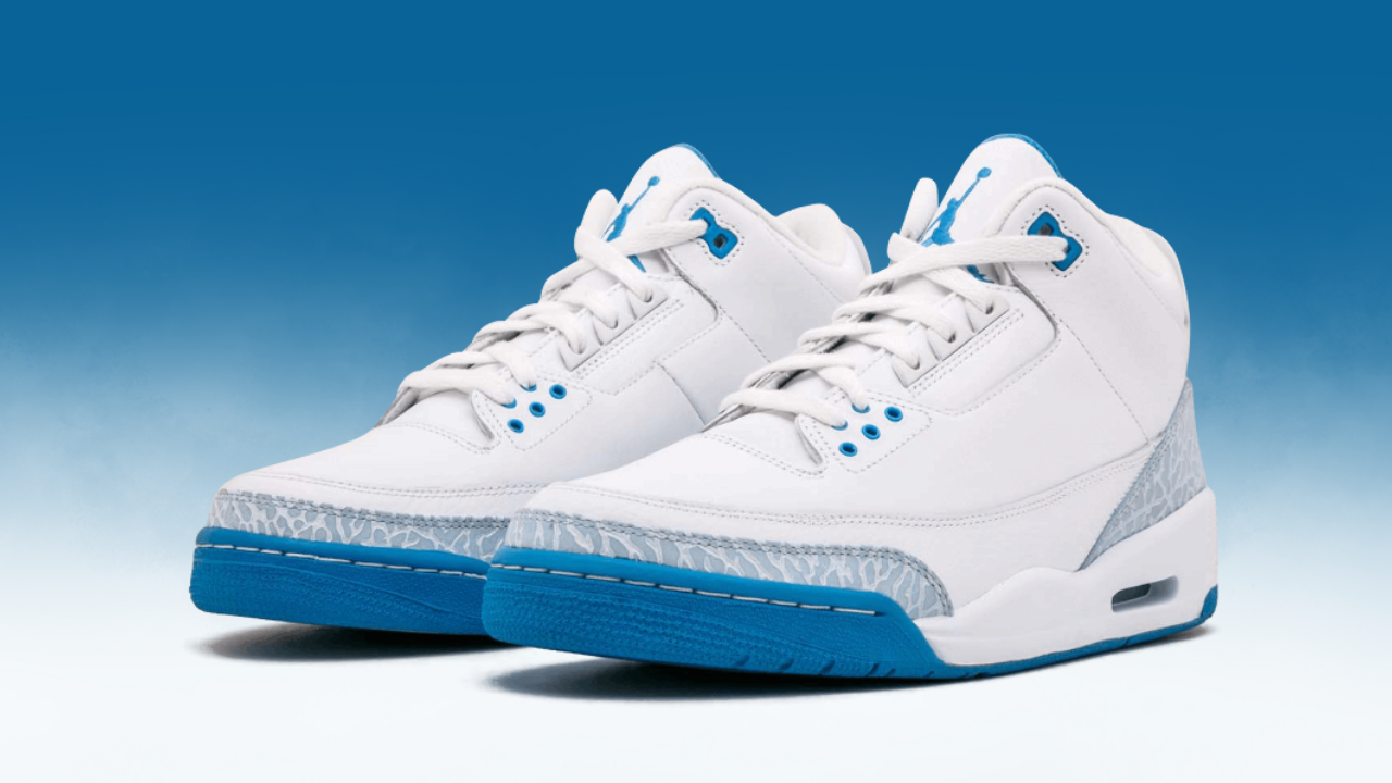 I’m selling a pair of Jordan3s sports blue‼️‼️ Had to break out the Jordan 3 Retro Sport Blue. Even though  main image 2