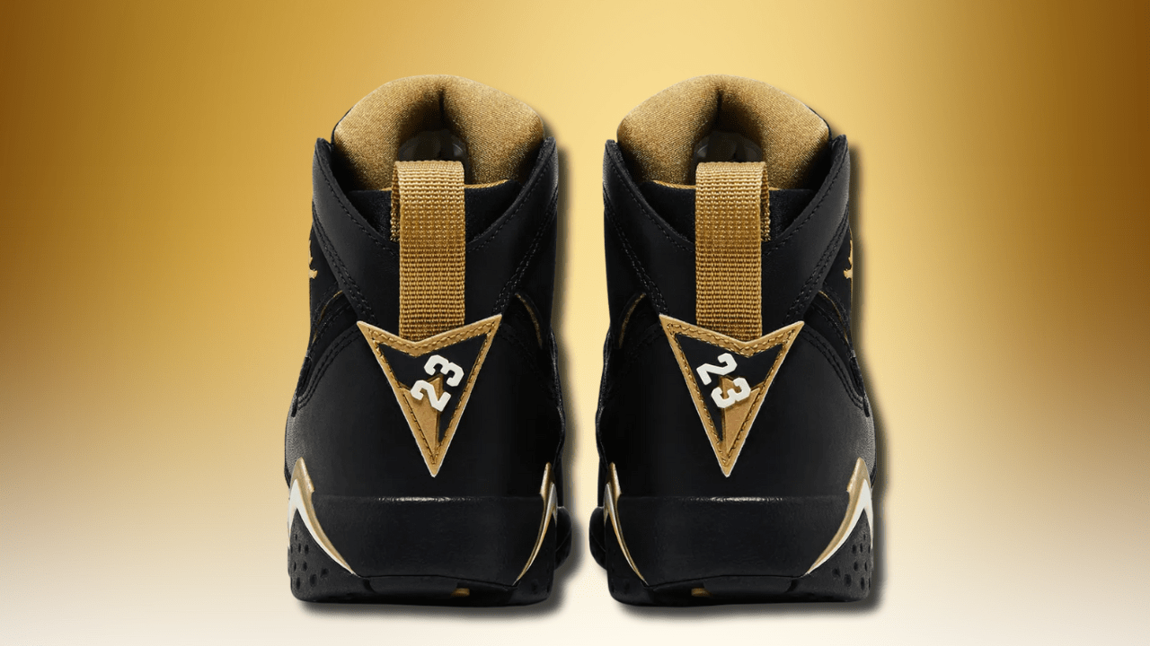 jordan 7 black white gold